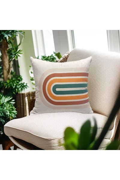 ASDİVA Bohemian Boho Abstract Themed Decorative Throw Pillow Cover 43X43