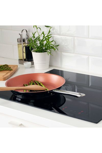 IKEA OUMB RLIG Frying Pan, Non-Stick Coating/Stainless Steel Copper-Colour, 28 cm