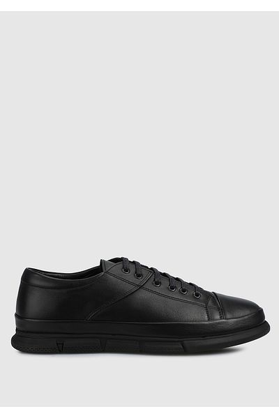Eclipse Men's Black Leather Shoes