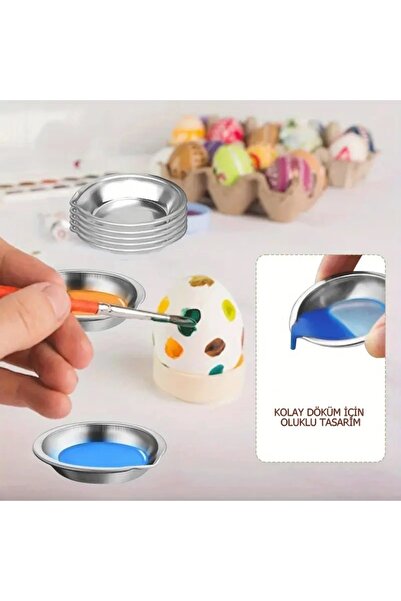 Sanathobi Paint Pot, Mixing Palette, Stainless Steel, Brush Washer, Ink Pot-6 Pcs