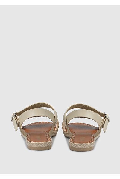 Provoq Beige Flat Women's Sandals
