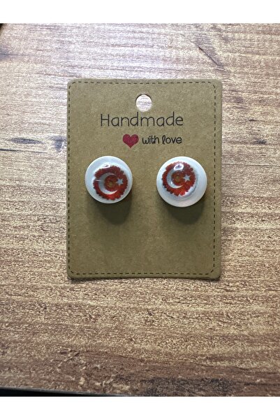 TRİA TASARIM Türk Bayraklı Küpe