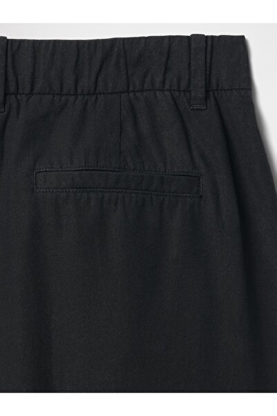 GAP Kadın Siyah 365 High Rise Keten Karışımlı Pantolon