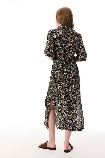 Mudo Ethnic Printed Long Dress with Tieing Detail