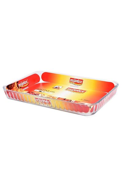 mijotex Magotex High Quality Rectangular Glass Oven Tray 40*27*5 cm 3.3L