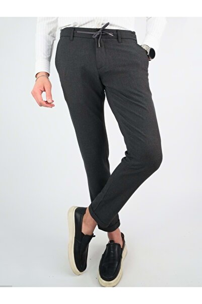 Brango ERKEK YANCEP BELİ LASTİKLİ KUMAŞ PANTOLON Antrasit