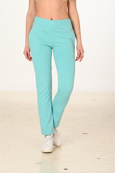 TRENDHİLL Γυναικείο Φούτερ Cotton Slim Fit Turquoise 5444-T