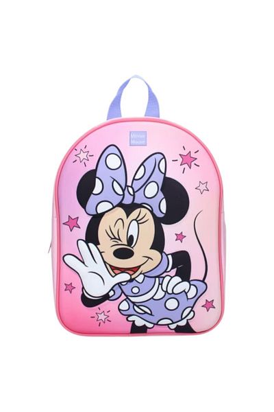Minnie Mouse 3D children's backpack, Minnie Mouse, 1 zipper, 29x22x9 cm, multicolor
