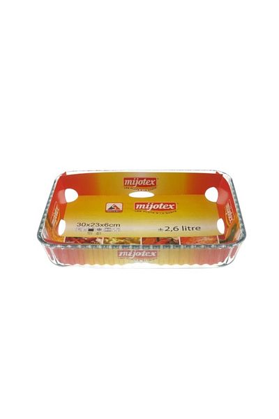mijotex Rectangular glass oven tray 36 x 21.2 cm 3 liters