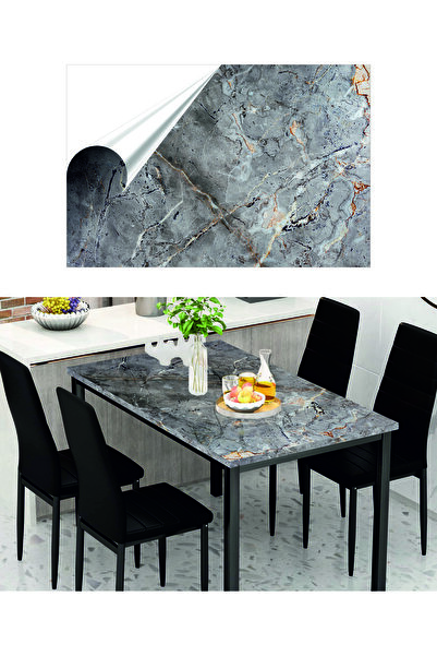 Baskı Madeni Yapışkanlı Parlak Folyo- Masa, Tezgah Arası-üstü, Duvar Kaplama Folyosu