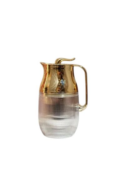 ABAREEK Transparent Tea and Coffee Thermos - Gold - 1 Liter