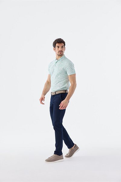 Jakamen Ανδρικό αθλητικό παντελόνι Navy Blue Extra Slim Fit με πλαϊνές τσέπες
