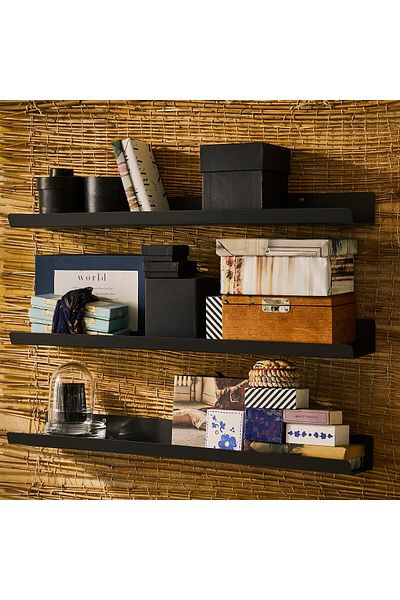 IKEA MALMB CK 60cm Display Shelf Dark Grey Steel Wall Ledge, Max Load 5kg