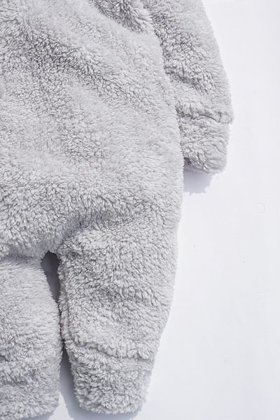 nurbeli X Silk Atlas Girl Boy Baby and Child Zippered Plush Teddy Bear Jumpsuit