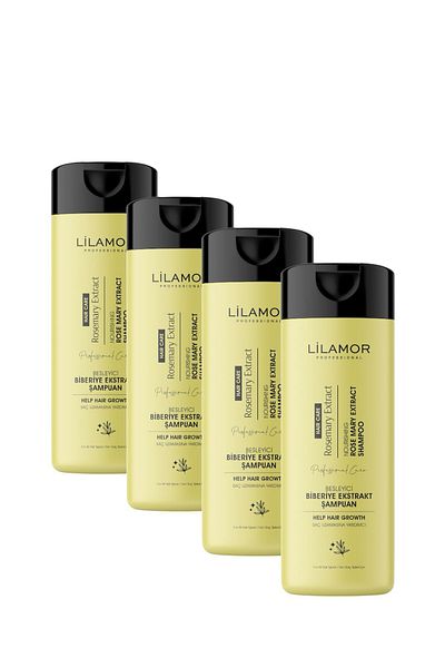 Lilamor Nourishing Rosemary Extrack Shampoo Helping Fast Growth 400ml X 4 Pcs