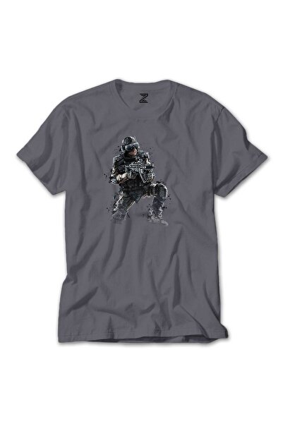 WAKHA Tricou colorat Call Of Duty Combatant, culoare gri, mărimea S