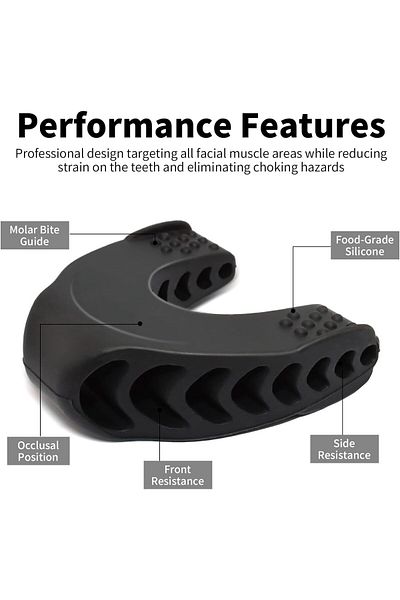 COOYA 2 Pcs Jawline Exercises,Silicone Jaw Trainer Set with Case,Jaw Trainer&Jawline Shape,Face Slim Tool