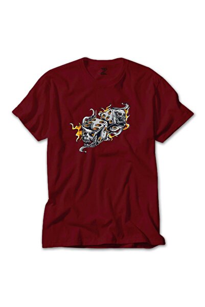 WAKHA Δύο Γκρι Ζάρια Καρτούν Έγχρωμο Μπλουζάκι Κόκκινο Χρώμα Μέγεθος 5XL