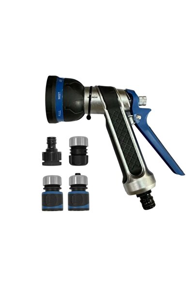 Hyundai G18005 Su Tabancası Alüminyum 8 Fonksiyonlu Adaptör Setli