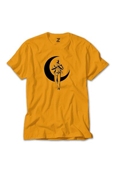 CrowsGate Tricou colorat Moon Knight Sketch, culoare galbenă, mărimea 5XL