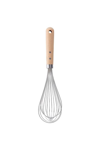 IKEA VARDAGEN Balloon Whisk, Stainless Steel/Beech, 30 cm