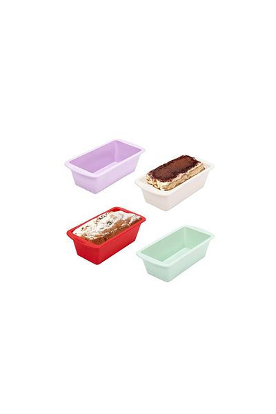 Generic 6-piece multi-color silicone cake molds