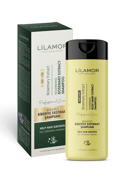 Lilamor Nourishing Rosemary Extrack Shampoo Helping Fast Growth 400ml X 4 Pcs