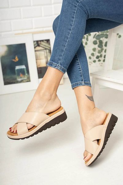 trender Beige Women's Slippers 104