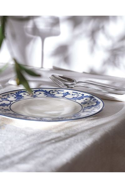 Madame Coco Farfurie de Servire Reve Bleu Nuit - 25 cm - Albastru/Alb