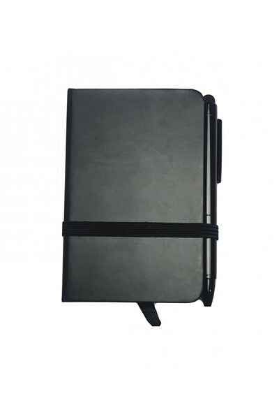 PAPER Pocket Notebook, with pen and stylus pen, 80 white pages, A7, 100x64mm, Black