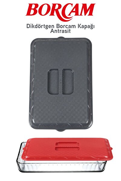 İronika Anthracite Rectangular Plastic Pyrex Cover