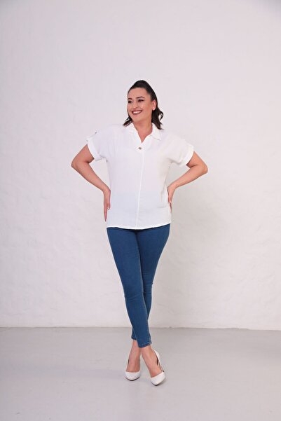 tarzımsüper Γυναικεία μπλούζα πουκάμισο με γιακά πόλο με κουμπιά