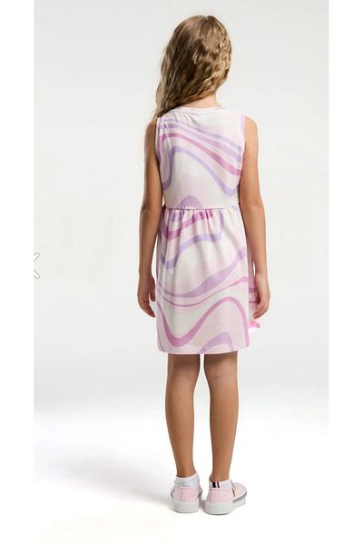U.S. Polo Assn. Girl, Licensed, Uspa, 100% Cotton, White-Salmon Print, Dress