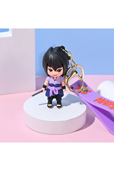 Miniso 6 cm Sasuke Cute Anime Character Naruto 3d Keychain On The Phone Couple Backpack Car Key Pend