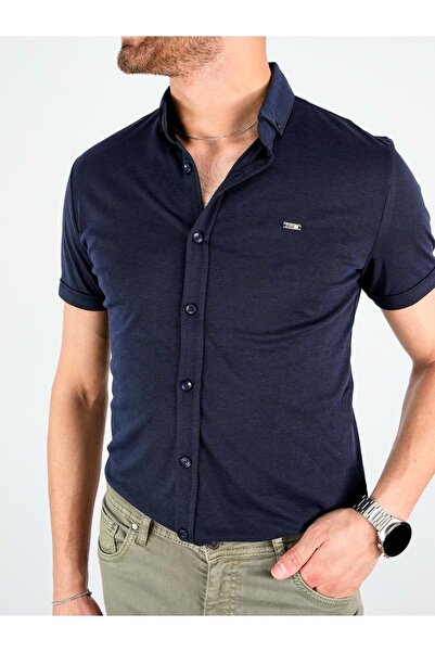 COONLESS ERKEK KISA KOL GÖMLEK Lacivert