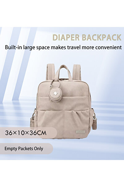 Choice حقيبة ظهر Pebble Soboba الجديدة للحفاضات للأطفال حديثي الولادة بسعة كبيرة وحقيبة حفاضات مقاومة للماء مع مصاصة