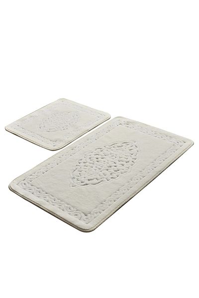 Chilai Home Elite Ecru Βαμβακερό Σετ με 2 Βαμβακερά Πατάκια Μπάνιου