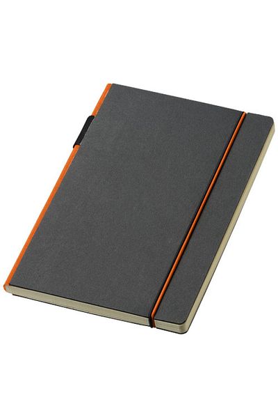 PAPER JournalBooks A5 agenda, elastic closure, pen holder, 80 sheets, dictando, Orange