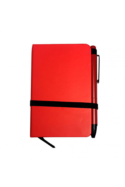 PAPER Notebook Pocket, cu pix si stylus pen, 80 pagini albe, A7, 100x64mm, Rosu