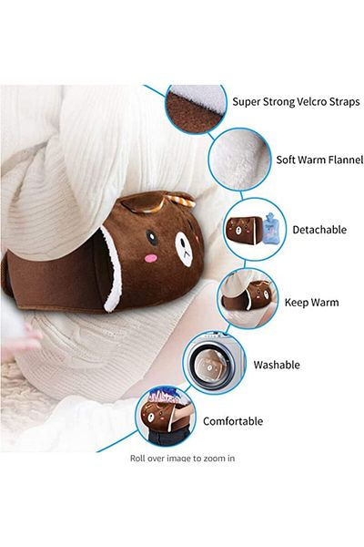 fulina Portable Hot Water Bottle with Waist Cover,Removable,for Pain Relief for Neck,Back and Legs,15x26 cm