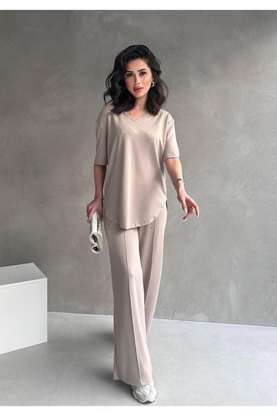NEAR Modal Fabric Short Sleeve Tracksuit Set for Women, Top Oversize, Bottom Fit – Soft Fabric, Modern Design