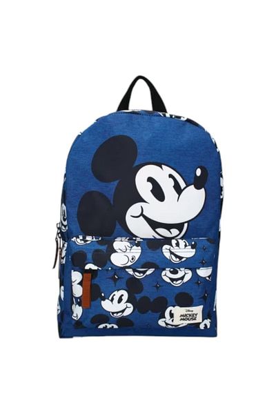 Mickey Mouse Ghiozdan copii Mickey Mouse, 2 fermoare, 33x23x9 cm, Albastru
