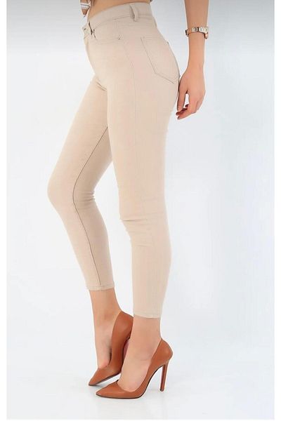 kotmodası Skinny Jean Pantaloni Power Lycra pentru femei cu talie înaltă