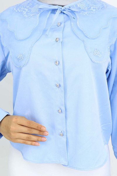 benguen Cămașă scurtă Baby Blue 2254
