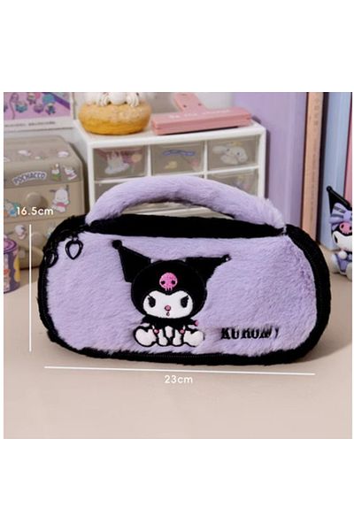 Choice 1pcs Kuromi Cute Plush Cartoon Hello Kitty Travel Makeup Bag Girl Gift Kawaii Pochacco Kuromi Melody
