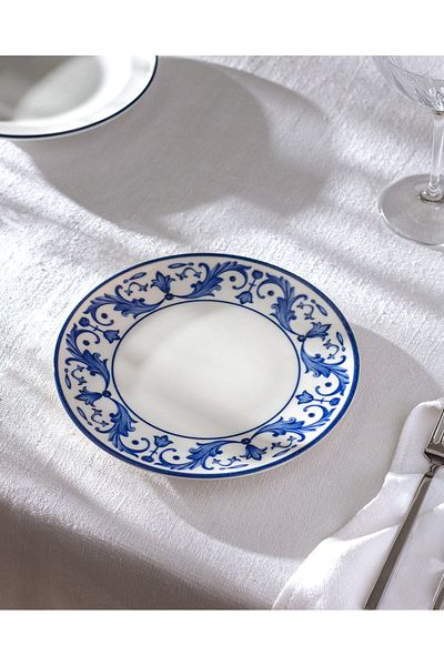 Madame Coco Farfurie pentru tort Reve Bleu Nuit - 10 cm - Albastru/Alb