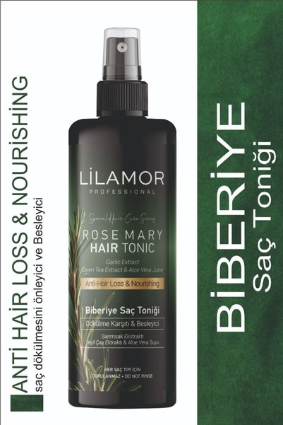 Lilamor Biberiye Suyu Dökülme Karşıtı ve Hızlı Uzamaya Yardımcı Tonik 250ml + 250ml