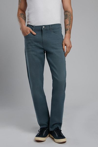 Lee Cooper بنطال جينز رجالي أزرق عادي بخصر ضيق وقصة ضيقة من ماركو