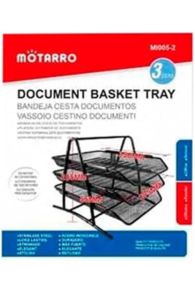 MOTARRO منظم ملفات من الفولاذ المقاوم للصدأ بثلاث طبقات، صينية قابلة للتكديس ...