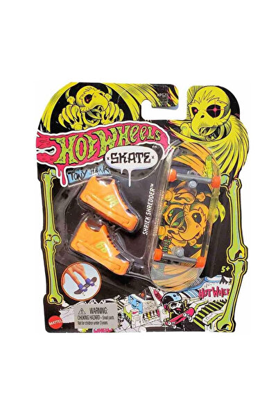 HOT WHEELS Skate Neon Temalı Parmak Kaykay ve Ayakkabı Paketleri HPG21-HPG22